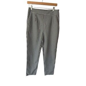 Nasty Gal Black White Gingham Check Ankle Pants Sz 8 | Straight Leg | Y2K Preppy